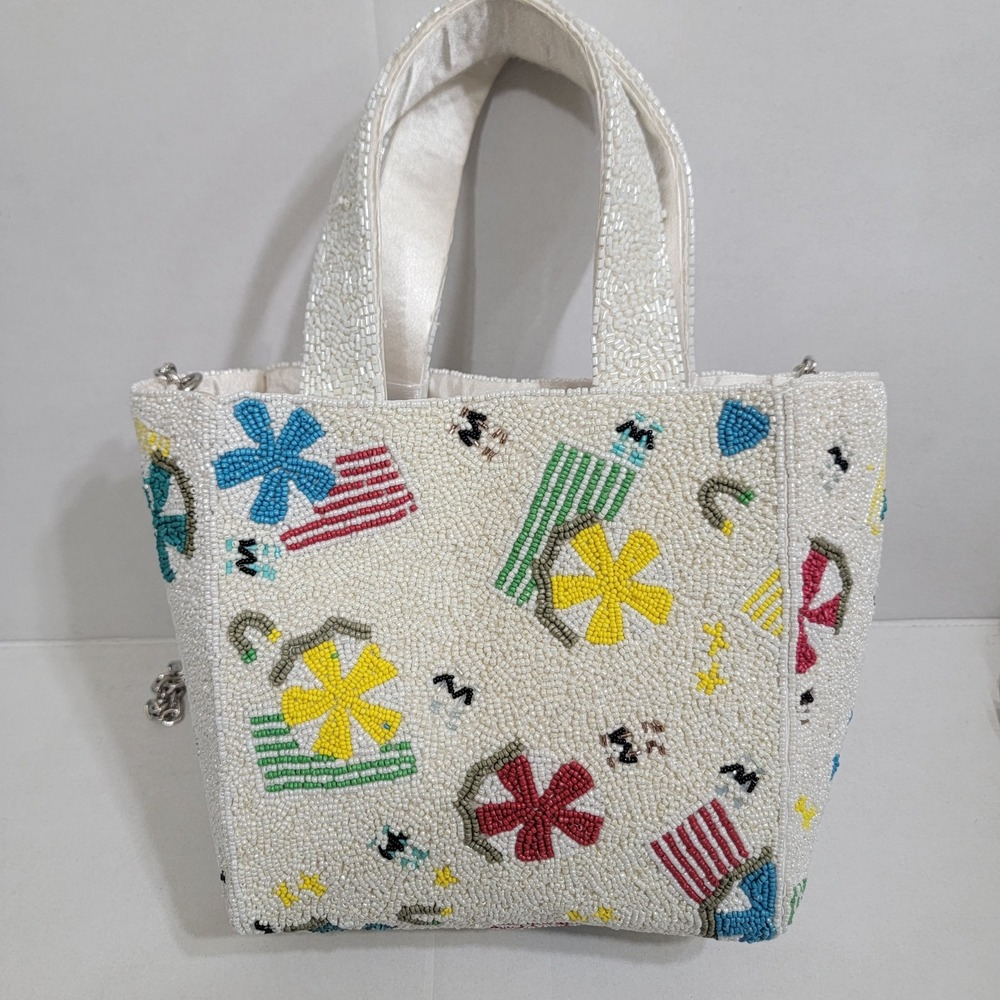 NWT Beaded Embellished Beach Ball Crossbody Shoulder Bag Purse TikTok Viral - Picture 2 of 9